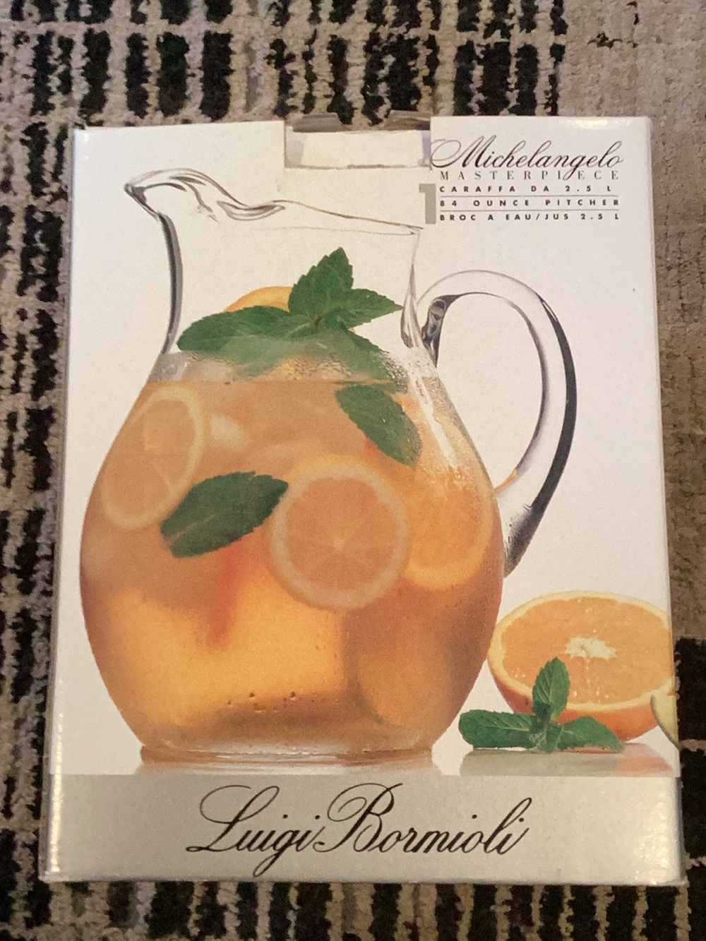 Michelangelo Clear Glass Beverage Pitcher